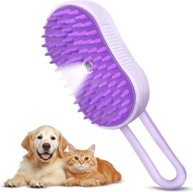 Pet Steam Brush for Shedding, 4-in-1 Cat Brush with 360° Rotating Arm for Short and Long Hair Cats and Dogs Grooming Supplies
