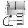 38 Inch Stainless Steel Dog Washing Station, Pet Grooming Tub with Hot & Cold Faucet, Showerhead, Home Wash Sink, Fits Small and Medium Cats and Dogs