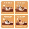 Orthopedic Dog Bed for Large Breeds – Memory Foam Pet Bed with Raised Sides, Washable Cover, Brown