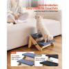 Wood Pet Stairs, 2-Step Dog Stairs for Beds, Sofa & Cars, 110lbs Load Capacity, Floded Flat Design