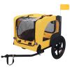 Pet Bike Trailer Dog Cart for Bicycle, Suitable for Small and Medium Pets, Easy Folding Cart Frame, Quick Release Wheel, Non-Slip Floor