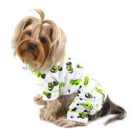 Playful Dinosaur Flannel Pajamas (size: XS)
