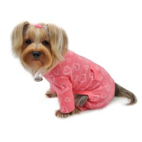 Blush of Love Fleece Turtleneck Pajamas (size: XS)