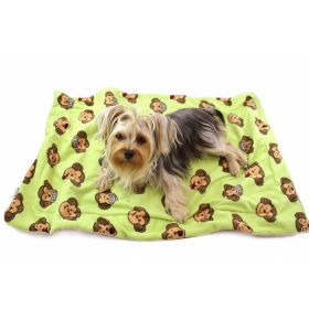 Silly Monkey Ultra-Plush Blanket (Color: Lime, size: S)