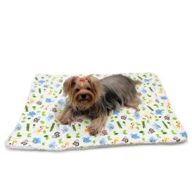 Zoo Animals Flannel/Plush Blanket (size: S)