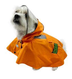 Clear View Poncho Raincoat with Reflective Stripes (size: XS)