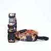 Trendy Printed PVC Dog Leash & Collar Set, Waterproof Durable Pet Lead with Unique Pattern, Adjustable for Small Medium Large Dogs