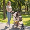 3 Wheel Pet Stroller for Small Dogs Cats up to 33 LBS